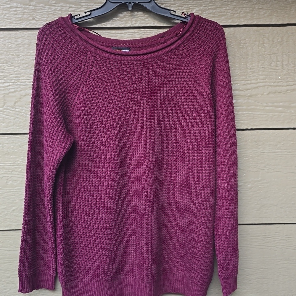 Ambiance Maroon Purple  Lightweight Sweater Plus size 3x